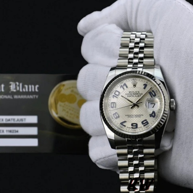 36MM Silver Dial Unisex Classic Dress Watch with Fluted Bezel