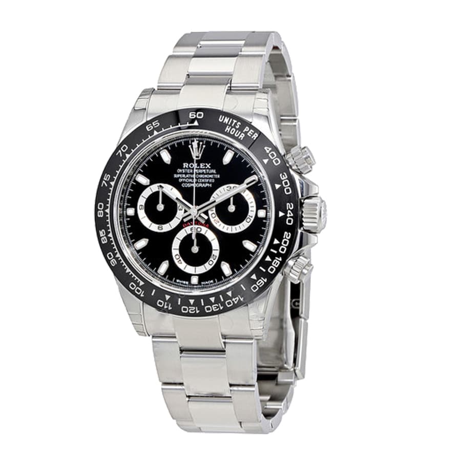 40MM Black Dial Chronograph Watch for Men | 904L Stainless Steel Build