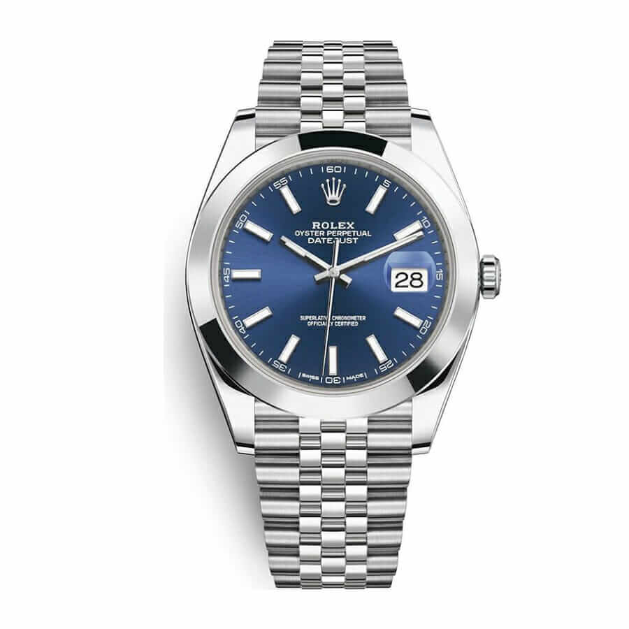 42MM Diamond‑Accented Classic Dress Watch for Men | 904L Stainless Steel Blue Dial