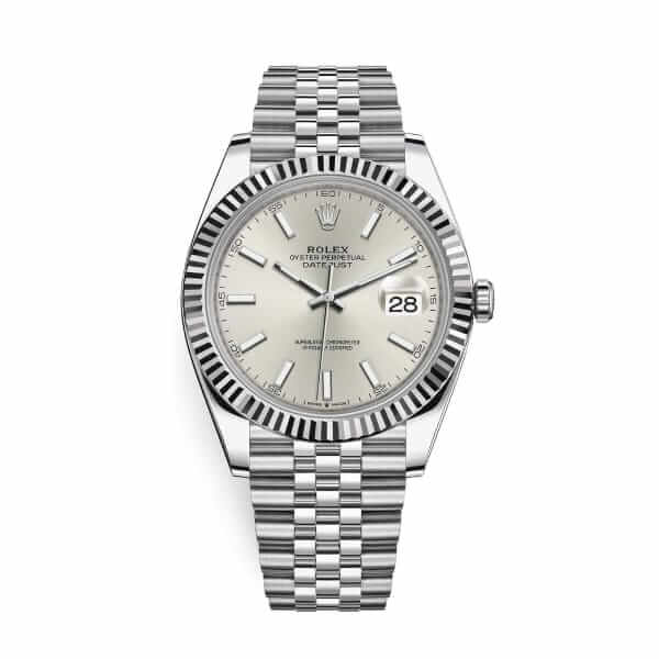 41MM Multi‑Tone Green‑Grey‑White Classic Dress Watch for Men