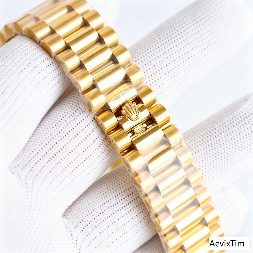 40mm Gold-Tone Day & Date Classic Dress Watch