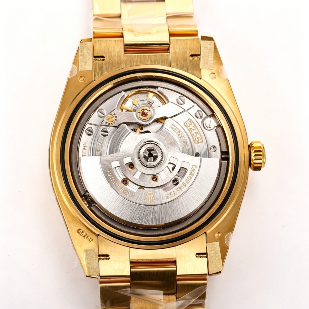 40mm Gold-Tone Day & Date Classic Dress Watch