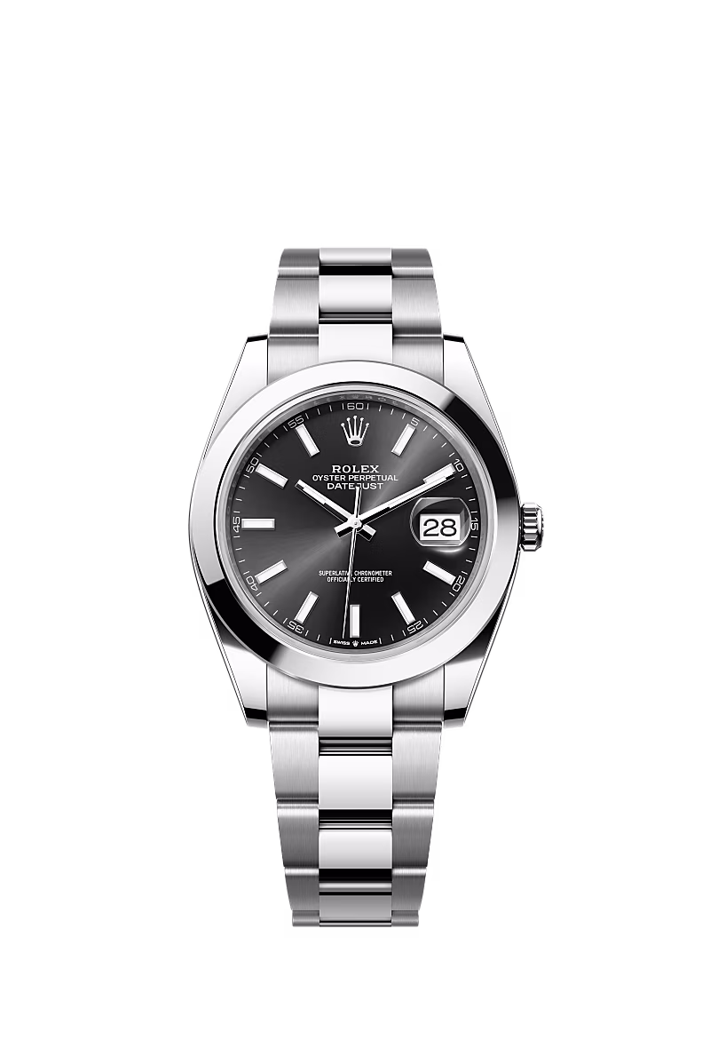 41MM Premium Blue Dial Stainless Steel Classic Dress Watch for Men